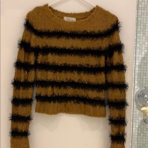 Olive + Oak Fuzzy Striped Sweater